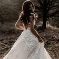 spring new arrivals: women's cross-border fashion -  us & europe style lace dress, deep v wedding gown, maxi skirt