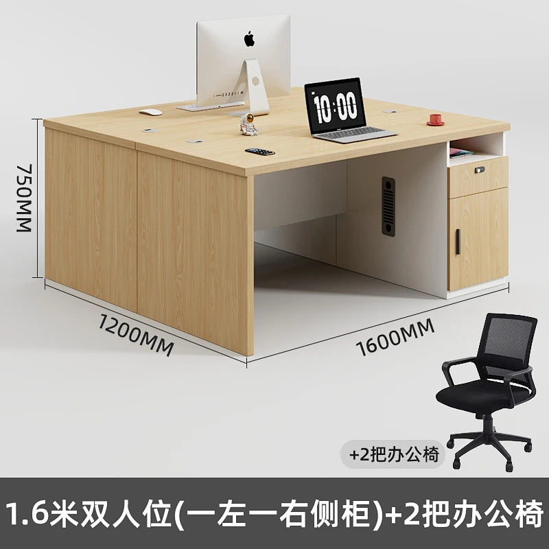 Office desk computer desk minimalist modern office employee single desk chair combination furniture manager's desk small employee workstation