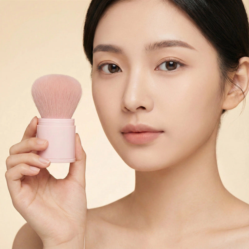Export single-head mini brush pink makeup brush large loose powder brush blush brush portable beauty tool makeup brush
