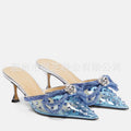 Personalizedfashion summer pointed toe toe sandals women's outweareasiest for match thin heel high heel half drag transparent super high heel