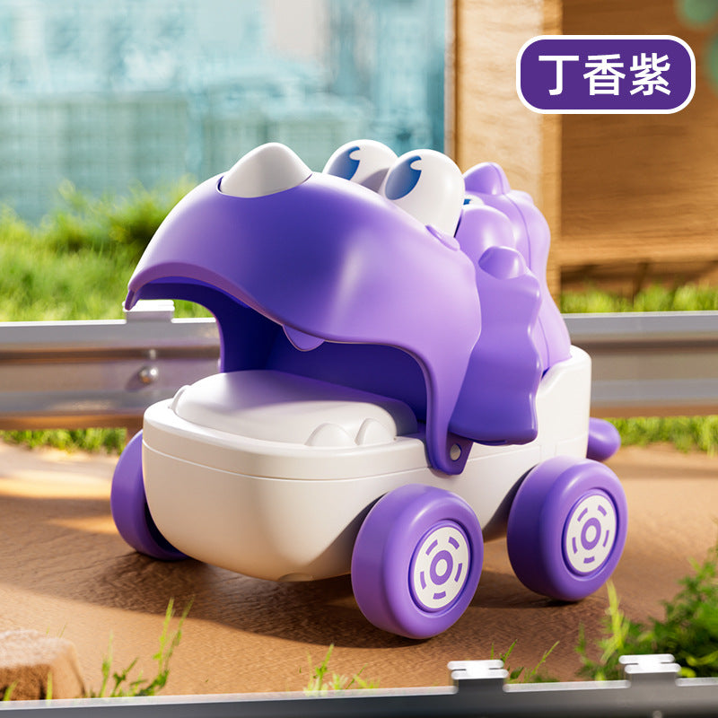 Infant and toddler 0-3 years old early education attracts learning to crawl and pull string animals q cute dinosaur shark scooter kids winding toys