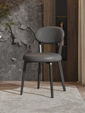 Italian cream style dining chair - premium light luxury designer chair for home - modern minimalist upholstered backrest dining table stool