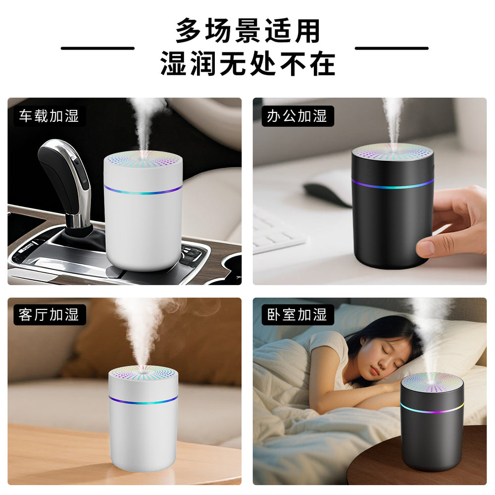 2025 minimalist new mini car humidifier, home & office desktop usb colorful ambient humidifier