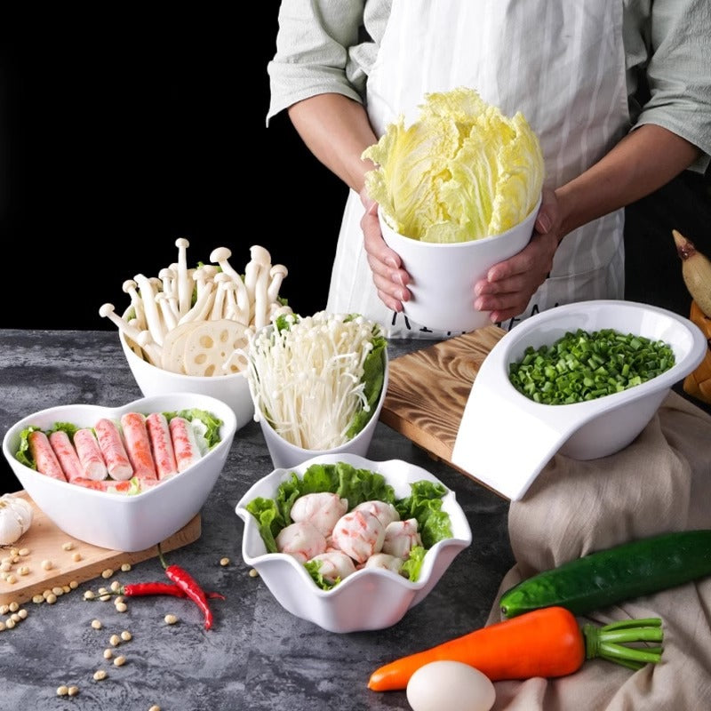 Fat beef plate melamine hotpot restaurant buffet plate tableware barbecue plate commercial side dish dish lettuce bucket haidilao