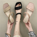 2024 summer new arrival: chic & elegant espadrille-style slides for women - trendy, soft-soled, lightweight, and platform-ready for outdoor wear