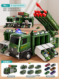 Kids' large military ejection car transforming track missile car parking tank alloy car boy toy ages 3-6