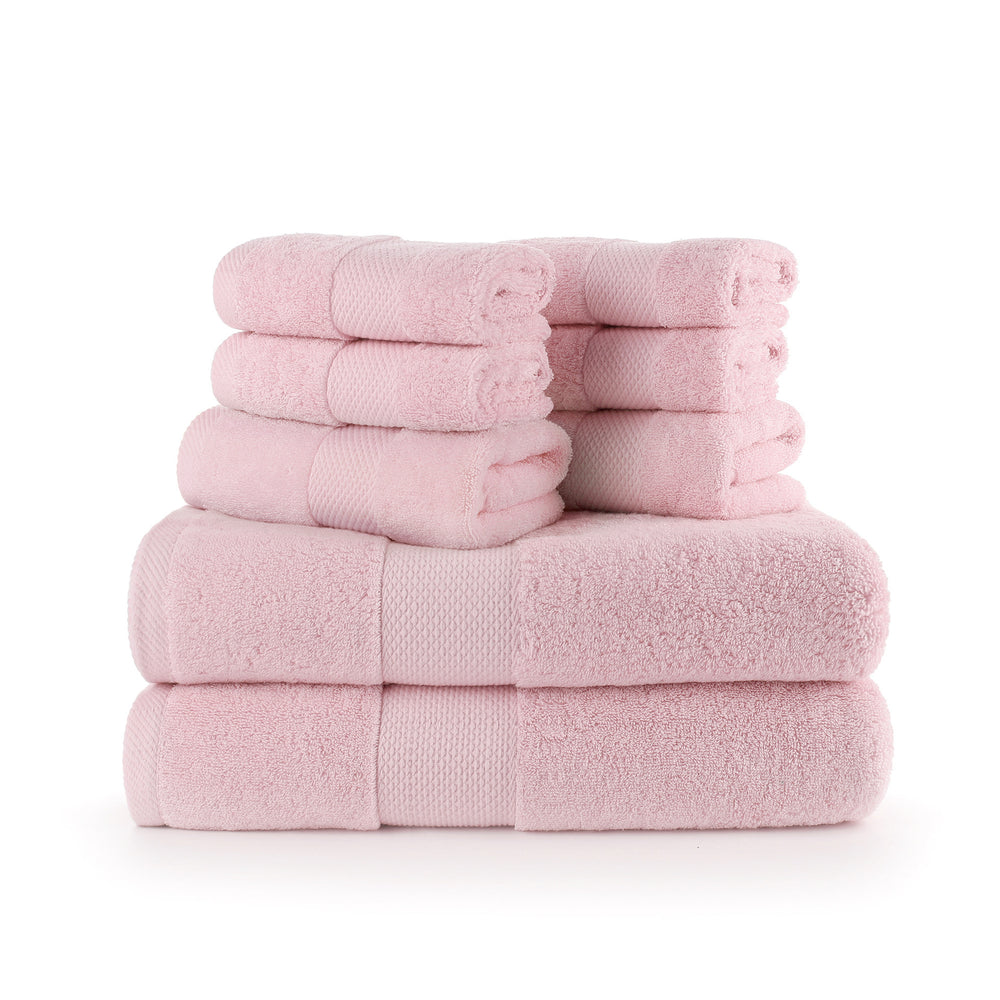Towel and bath towel set, low lint, customizable with logo. suitable for hotels, b&bs, and beauty salons. vacuum-sealed packaging, dropshipping available, and barcode labeling