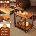 Multi-tier rolling cart - snack organizer, storage rack with wheels, living room storage, freestanding under-table side table, small mobile side table