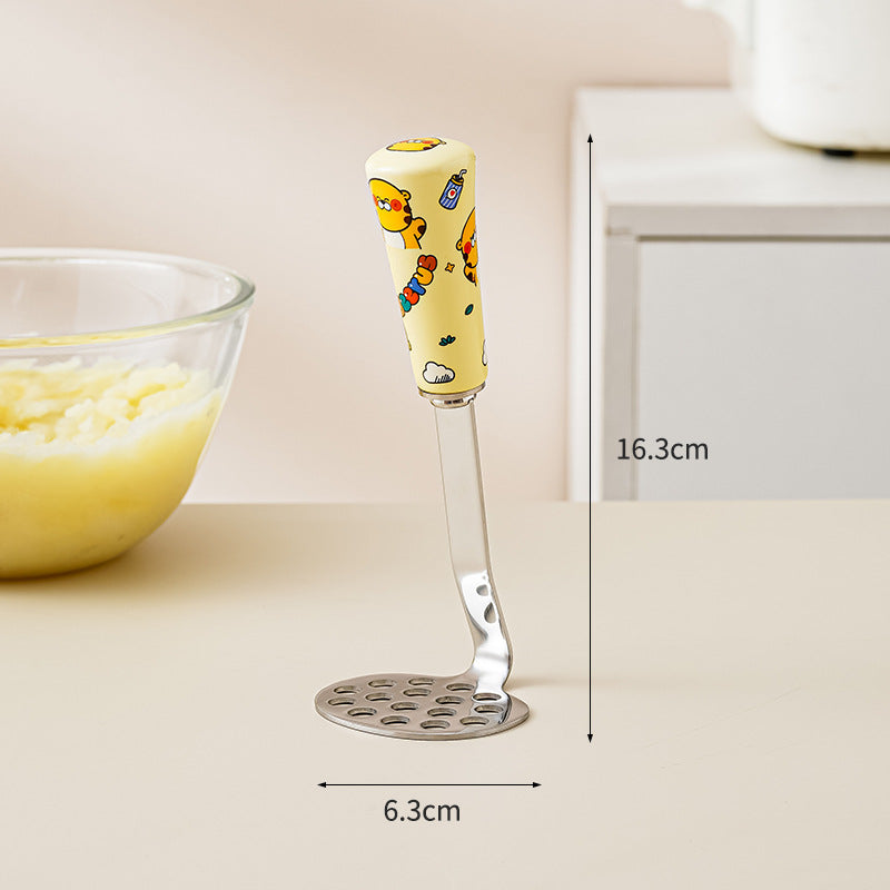 household 304 stainless steel mashed potato press, mashed food supplement, mashing and rolling tool, bilus co-branded