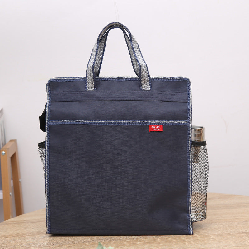 Oxford cloth handheld document bag a4 briefcase pilot handheld briefcase thickened waterproof conference bag information bag