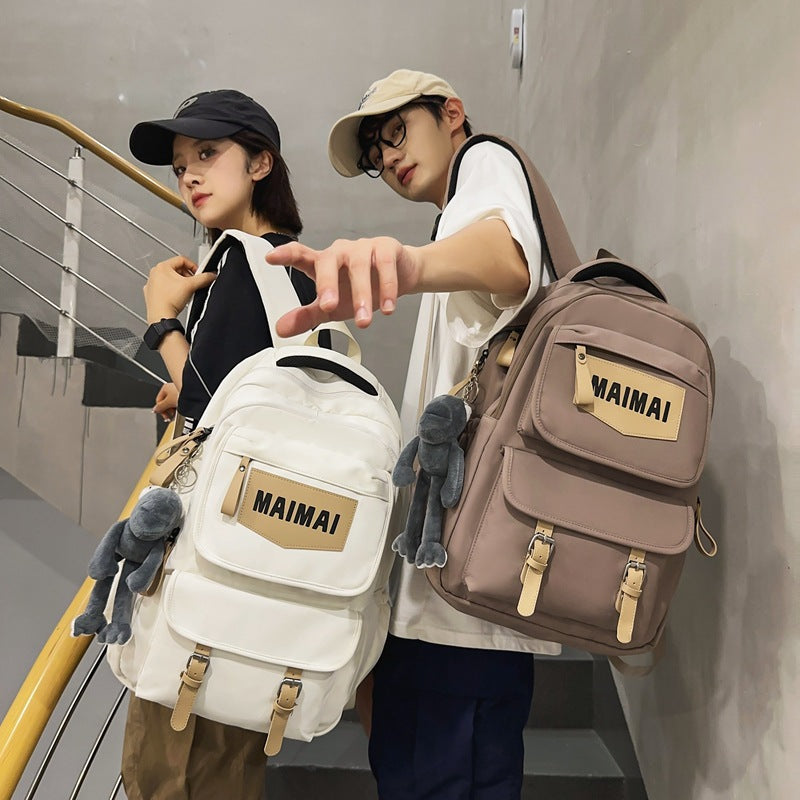 Japanese style workwear style high school students junior high school students school bag women's k-style backpack men's large capacity travel backpack easiest for match