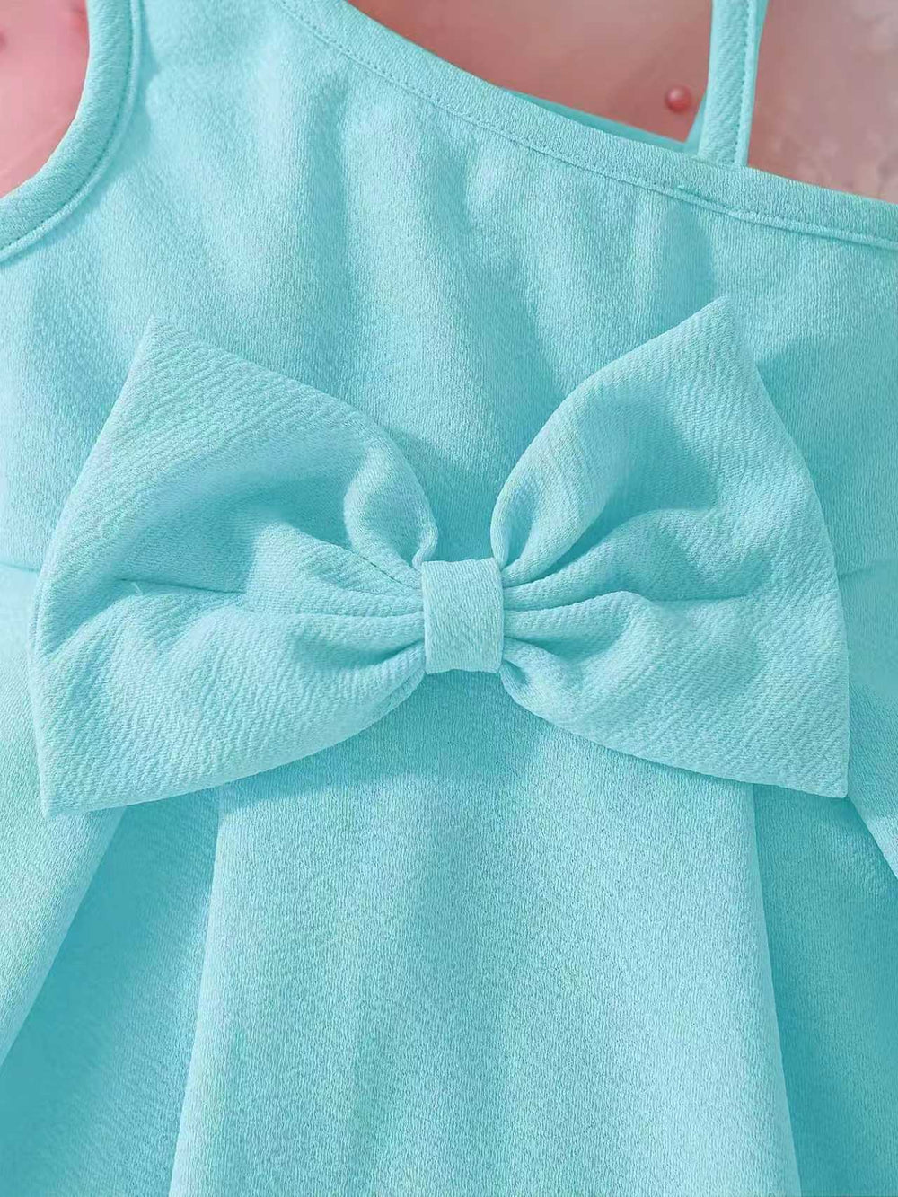 summer new girls' dress - baby girl's suspender bowknot cute dress - princess dress