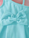 summer new girls' dress - baby girl's suspender bowknot cute dress - princess dress