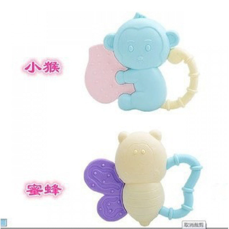 Cross-border baby hand rattle toy 0-1 years old newborn baby can gnaw teething glue baby bed bell pedal piano pendant