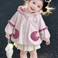 girls' outerwear: new spring/autumn collection - kids' hooded fashion top, stylish and lightweight baby clothes