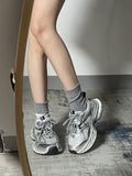 Dad shoes women's shoes 2026new arrivalsummereasiest for match show feet small silver best sellingthick sole lightweight casual sneakers