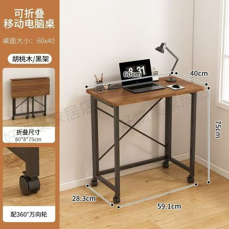 Foldable table, portable desk, home computer desk, bedroom nook desk, bedside table, simple study table, workstation