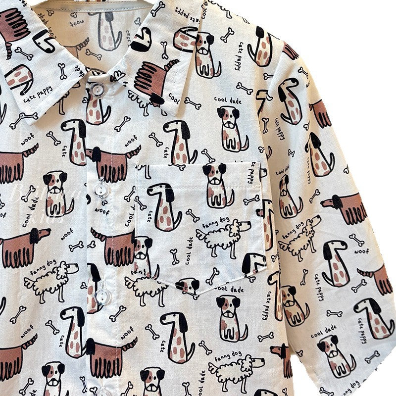 Kids' long-sleeve shirt: new spring/autumn collection - boys' cotton polo shirt, toddler cartoon outerwear, children's clothing