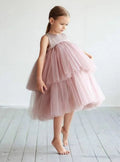 Exportkids festival catwalk piano performance dress girls puffy wedding dress princess dress flower girl new kids dress