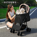 Pet stroller - lightweight & foldable for small to medium dogs & cats - one-click fold, large capacity