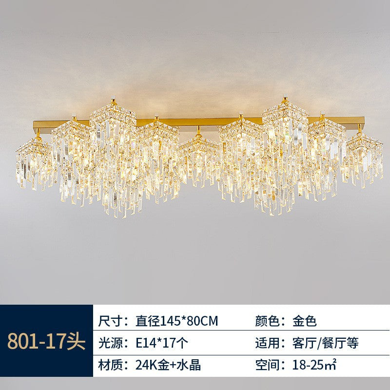 European living room ceiling lamp Zhongshan lighting Nordic restaurant chandelier ceiling lamp Modern villa hall master bedroom lamp