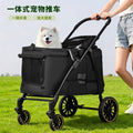 2026 new arrival: factory direct wholesale of medium to large lightweight pet strollers - outdoor foldable cat carriers and dog pushchairs