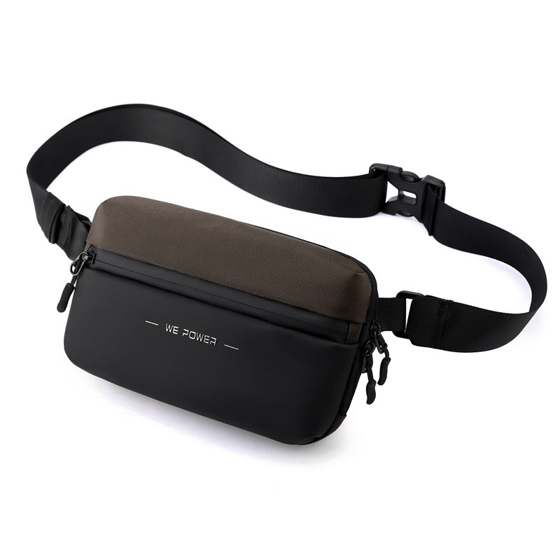 New men's trend breast bag, messenger bag, outdoor travel fanny pack, fashionable and simple shoulder bag, small  special supply