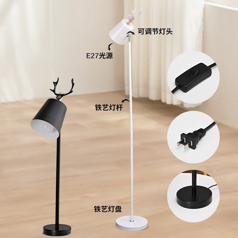 Table lamp ins style bedroom desk bedside table lamp popular douyin warm nordic simple creative stylish antler lamp
