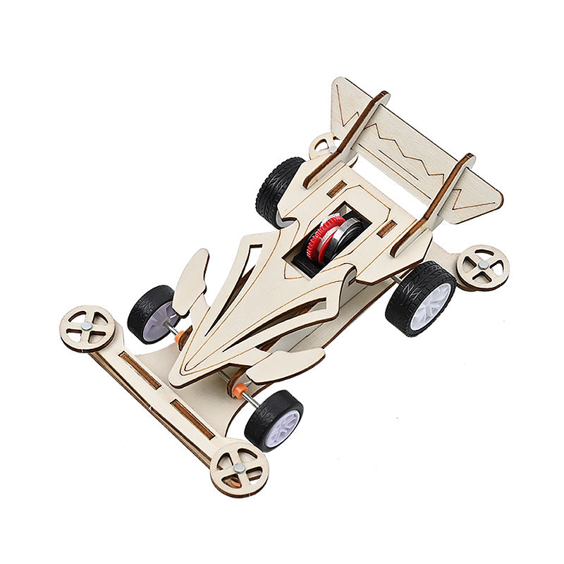 Pull the wire trolley pull back car STEM maker puzzle creative invention technology small production scientific experiment assembly teaching aids