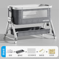 [aluminum alloy-white] + special mattress for infants and children (waterproof, oil-proof and antibacterial) + storage basket + mosquito net