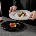 Minimalist rock texture western dinner plate - matte finish, creative restaurant & hotel steak plate, high-style home dinnerware