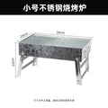 Outdoor bbq grill, portable folding charcoal grill for home use, wood burning bbq pit for outdoor cooking and camping