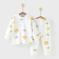 Kidssuitautumn clothespure cotton clothes baby intimatesgirl shoulder buckle spring autumboy girl pajamas