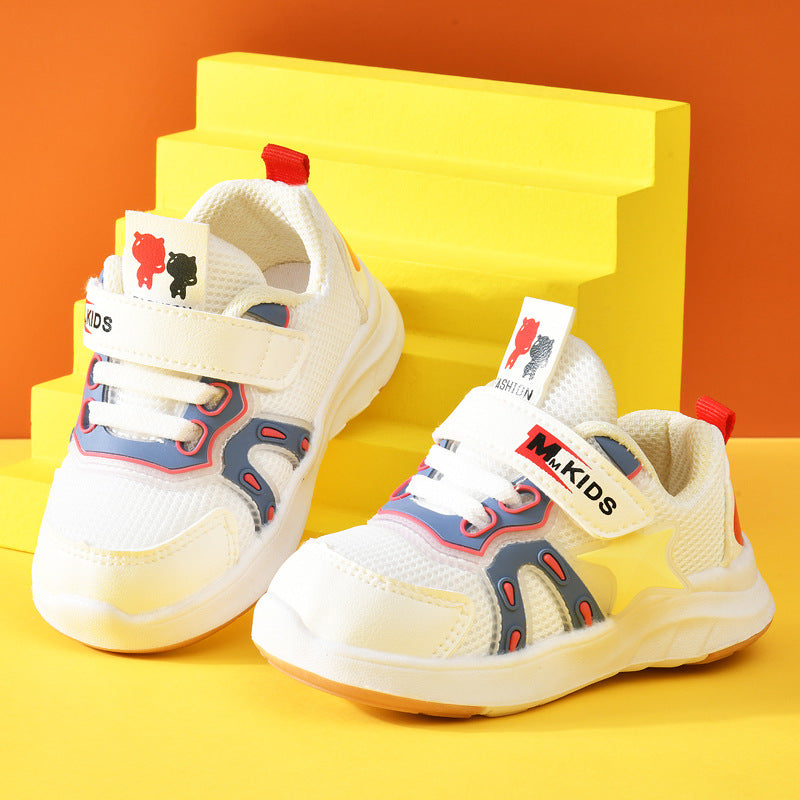 Baby boys' spring/autumn first walker shoes, 0-1-3 years old toddler functional shoes, infant soft-soled shoes, baby girl shoes