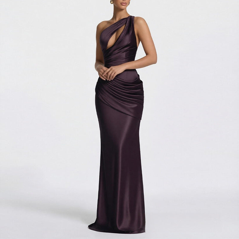 cross-border european and american women's clothing: new summer collection - elegant deep v-neck camisole dress