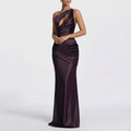 cross-border european and american women's clothing: new summer collection - elegant deep v-neck camisole dress