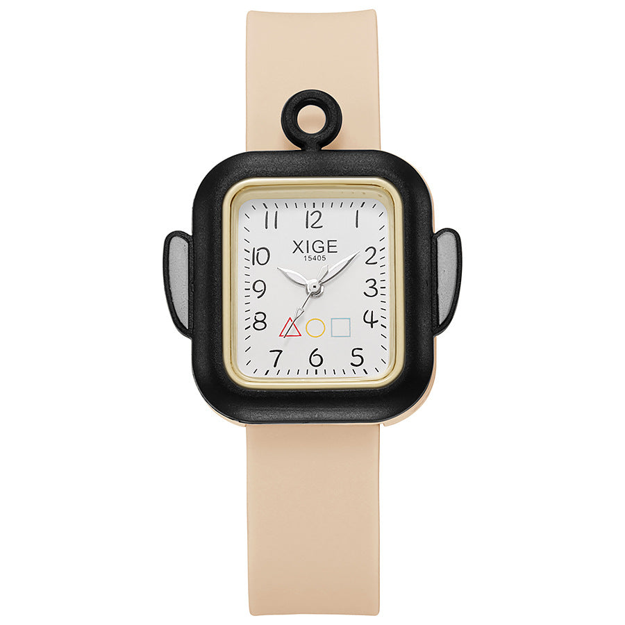 New cute kids' waterproof quartz watch - candy color minimalist silicone sports gift watch - children's watch