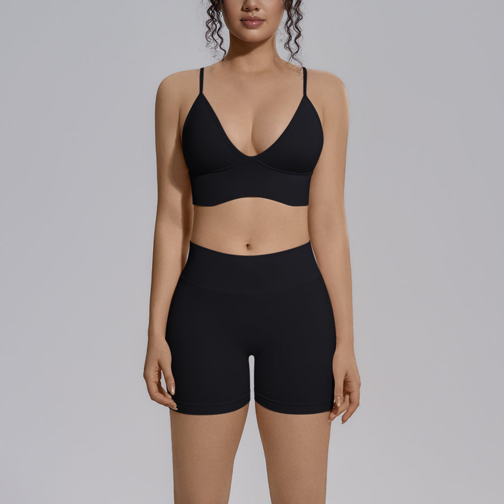 Seamless cross-border yoga set: tummy control, slimming, quick-dry activewear for fitness, outdoor leisure, running, and sports - multi-piece set