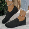 Fashionexport breathable slip-on flatsflatsflats women's cross-border wide toe plus size breathable lazy loafers