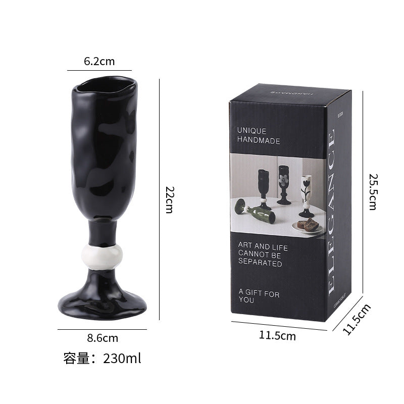 Stylishins high-looking mug household water cup goblet ceramic coffee cup couple christmas gift cup