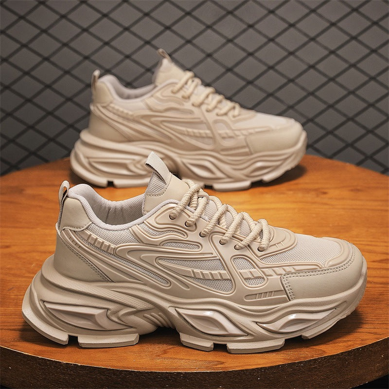 Men's chunky platform sneakers - 2026 summer new season fashion, height increasing, running, anti-slip, breathable, casual athletic shoes, trendy sneakers