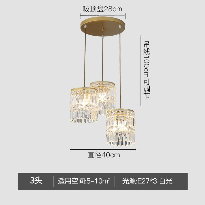 Modern minimalist creative hallway entryway ceiling light, light luxury crystal italian style popular corridor balcony walk-in closet lighting fixture