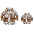 New arrival adult fashion spring autum plaidshirt family of three family outfit fashionablepatchworkcasualoutwear