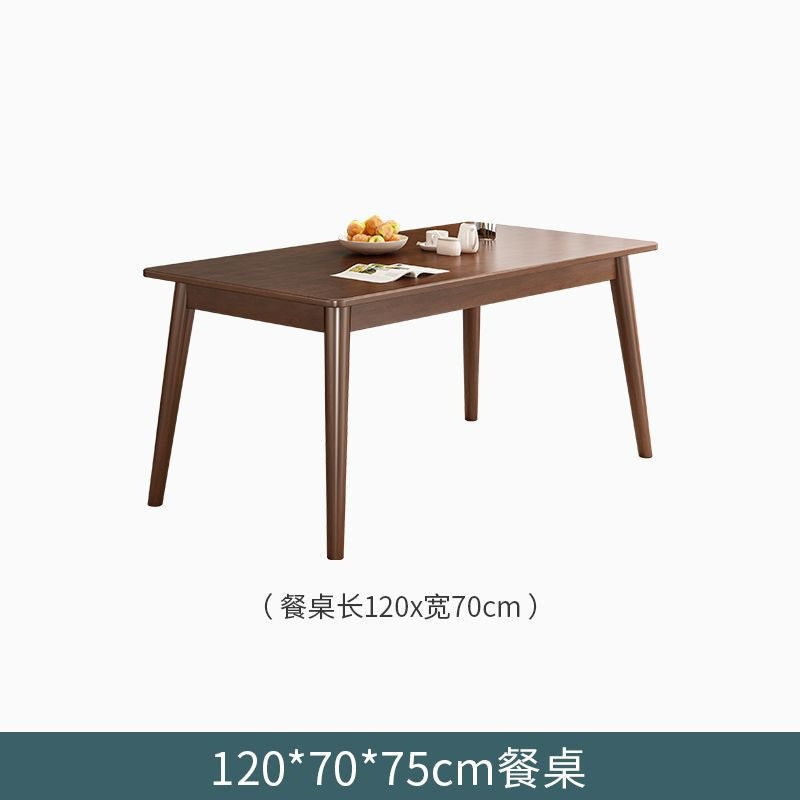 Minimalist home square solid wood dining table walnut color table dining table and chair set solid wood dining table and chairs