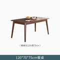 Minimalist home square solid wood dining table walnut color table dining table and chair set solid wood dining table and chairs