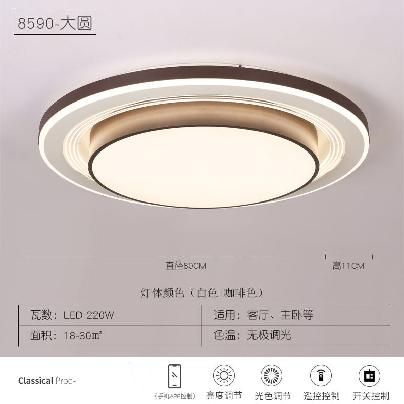 Led ceiling light round living room lamp 80cm minimalist modern elegant home bedroom light 1m large round room lighting fixture