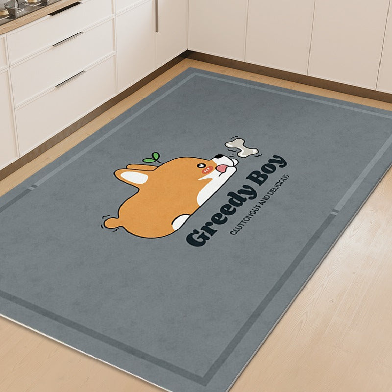 Kitchen floor mat non-slip oil-proof wipeable no-wash carpet foot pad waterproof pvc wipeable stain-resistant whole floor for home