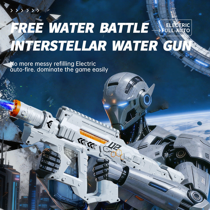 new product interstellar pulse water gun victor electric continuous light large capacity water spray water splash festival