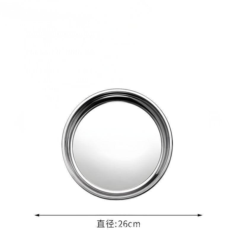 Export stainless steel tray, beautiful plate, for homeclassy jewelry storage tray, hotel commercial metal disc