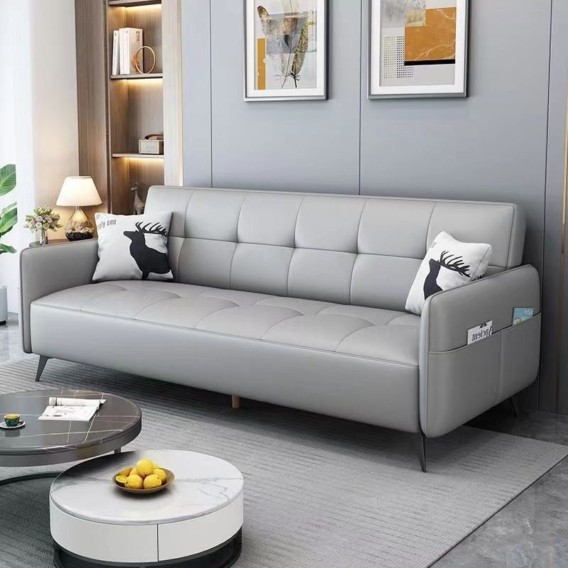 Fabric sofa for small apartments, rental properties - minimalist modern tech fabric multifunctional foldable sofa bed (2-in-1)
